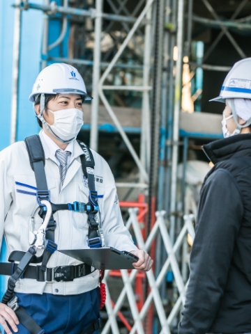 協力業者さんとの朝礼、打合せ