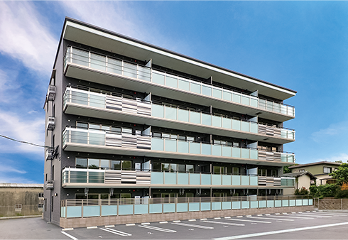 アパート経営に加えてマンション経営へ。こだわりのホテルライクなエントランスを実現し、分譲並みの設備を備えたRC構造のマンションを建設しました。（From475）